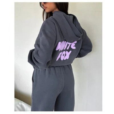 Kids Girls White Boutique⭐fox⭐Tracksuit 2PCS Set Hoodies Fleece Sports UK Size