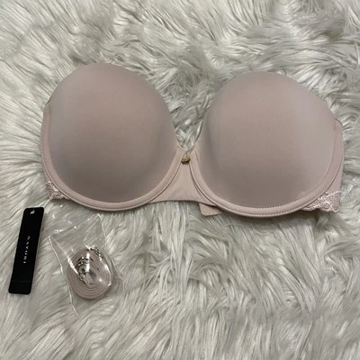 Natori 30DD Bra Pink Pure Luxe Strapless Contour 729080 Underwire Back Close NEW - Image 1 of 4