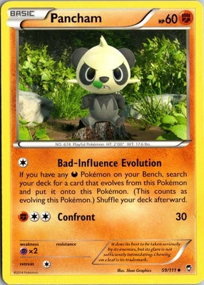 Pancham (59) - XY - Furious Fists #59/111 Uncommon LP+ - Image 1 of 2