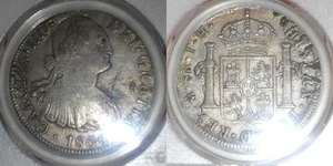 Silver Coin Mexico 8 Reales 1804 TH Charles IIII of Spain Mint Mark Mo PCGS VF35 - Picture 1 of 5