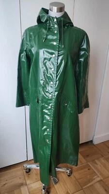 ABRIGO DE LLUVIA CON CAPUCHA LARGA VERDE BOTELLA ALEXA CHUNG UK8 US2-4 como nuevo precio de venta sugerido por el fabricante $570 Foto 1 de 4