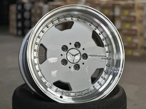 New 17 inch 4 PCS Staggered OZ Aero Classic Design Mercedes Silver Racing Wheel - Picture 1 of 15