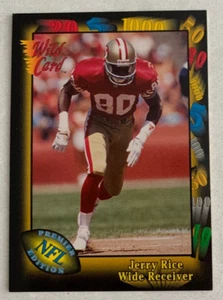 NFL JERRY RICE 49ers 1991 Premier Edition Wild Card Football Trading CARD #73 - Imagen 1 de 3