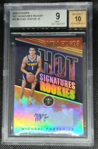 Michael Porter Jr 2018-19 Panini Hoops Hot Signature Rookie Auto BGS 9 Auto 10 - Imagen 1 de 2