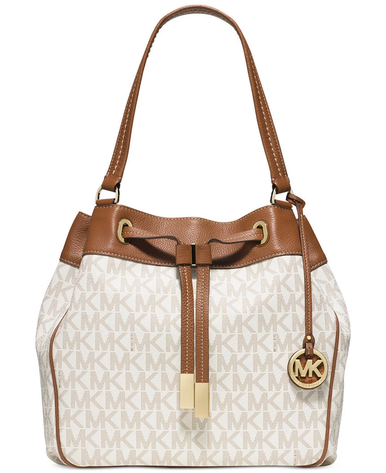 Bolso de hombro grande Michael Kors Marina Vanilla Signature *sin salida* Foto 1 de 4