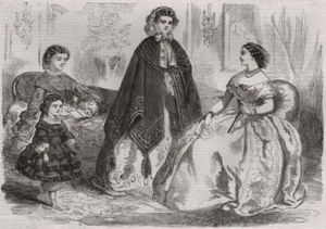 Fashions for November. Pretty Ladies 1857 old antique vintage print picture - Picture 1 of 1