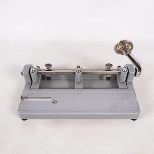 Vintage Wilson Jones Hummer Adjustable 3 Hole Punch Heavy Duty Metal Model 314 - Picture 1 of 10