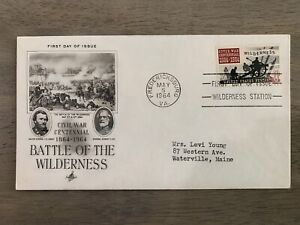 Fredericksburg VA Battle of the Wilderness FDC Stamped Envelope 1964     fdc30