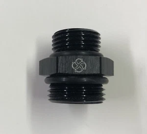 T194 -8 ORB to -8 ORB O Ring Boss Adapter AN Fitting BLACK (non-swivel) - Picture 1 of 2