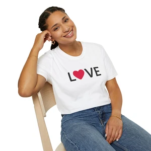 Love Heart T-Shirt, Love Graphic Tee, Valentine's Day, Color Options - Picture 1 of 14