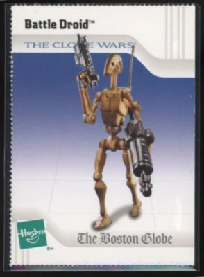 BATTLE DROID 2008 Star Wars Clone Wars Boston Globe Hasbro Promo Trading Card - Image 1 of 2