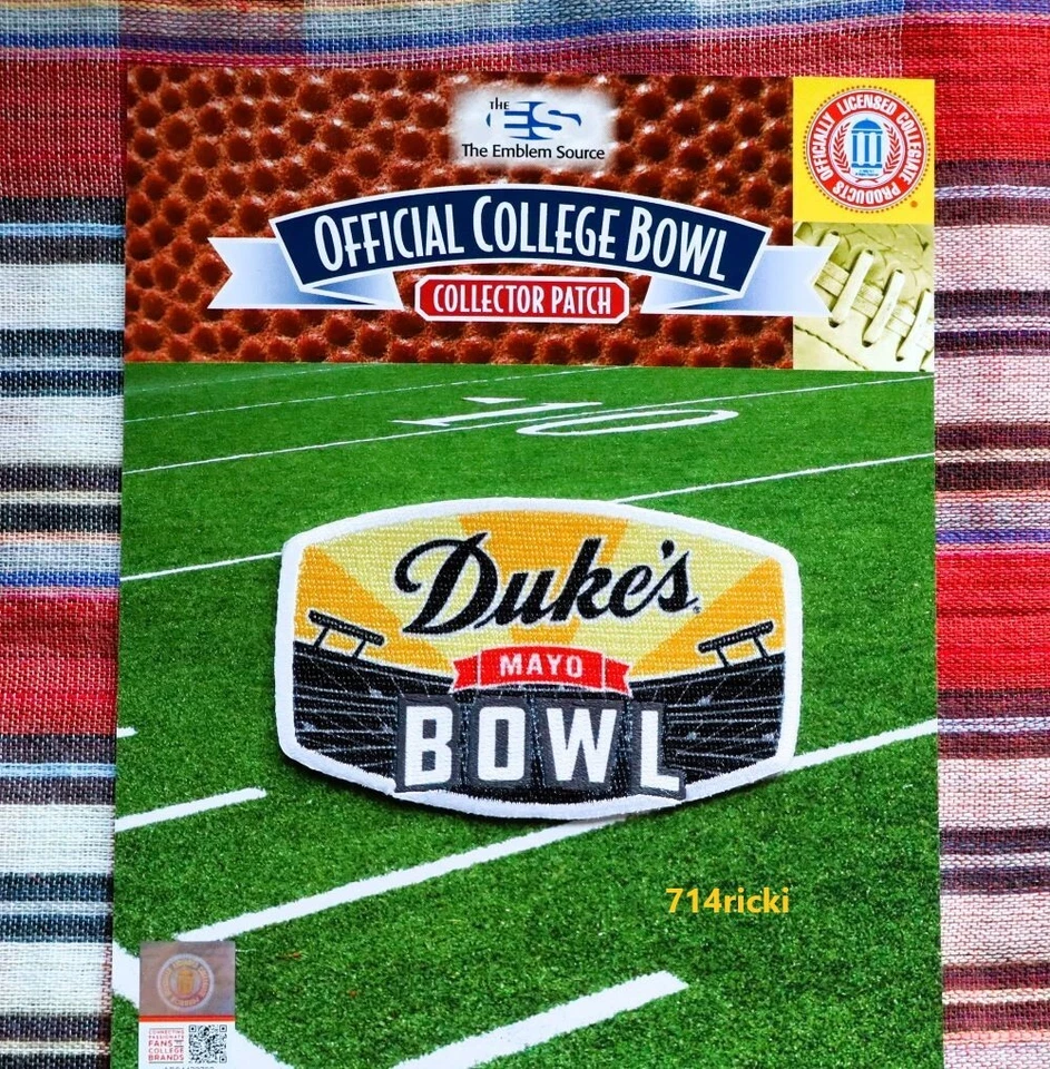 Parche coleccionista Duke's Mayo Bowl 2025 Minnesota vs Virginia Tech Foto 1 de 1