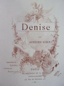Curiosa / Denise. Aurélien Scholl Watercolors by Grivaz 1884 - Picture 1 of 12