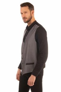 RRP €285 DOLCE & GABBANA Men's Silk & Wool Blend Waistcoat Vest Size 58 - XXL - Picture 1 of 5