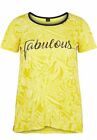 ADIA FASHION T-Shirt gelb Fabulous Gr 46 48 (M) floraler Print kurzarm