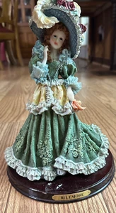 DE COLECCIÓN PINTADA A MANO JOVEN DAMA VICTORIANA RESINA ESTATUILLA "BILTMORE" HERMOSA - Imagen 1 de 6