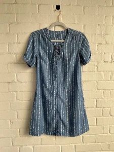 C&A Blue Denim Dress Striped denim dress 100% lyocell size eur 34 - Picture 1 of 22
