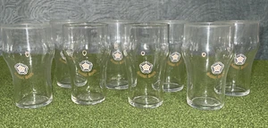 Lot of 2 Samuel Smith 10oz Beer Glasses Brewery Black & Gold Logo 5" Tall (read) - Picture 1 of 13
