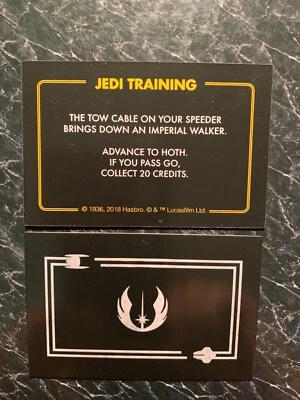 Monopoly Star Wars JEDI TARJETA DE ENTRENAMIENTO Advance To Hoth Saga Edition 2018 Foto 1 de 2