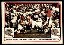 1976 Fleer Team Action Stickers Super Bowl III JETS COLTS #59 no creases