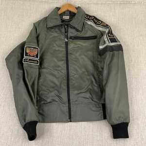 Vintage Hondaline Goldwing Full Zip Motorcycle Jacket Mens Large Honda Military - Picture 1 of 22