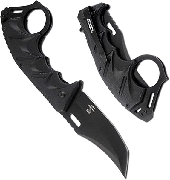9" Tactical Tanto Karambit Spring Assisted Folding Knife - Image 1 of 4