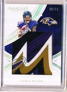 2016 PANINI IMMACULATE MATERIAL CHRIS MOORE 09/15 #GL-CM - Picture 1 of 1