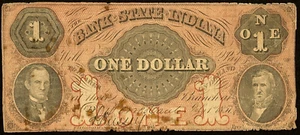 IN $1   TERRA HAUTE   The Bank of the State of Indiana   July 1, 1857 - Picture 1 of 2
