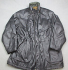 Vintage Wilsons Leather Biker Jacket Adult Large Cinched Waist Motorcycle Long