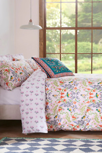 Cath Kidston Paper Birds King Duvet Cover + 2 Pillowcases Reversible Pink BNIP