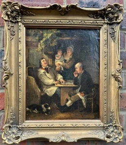 Attribute D. Hardy (1835-1870) Game scene, signed, dated 1857, oil on canvas - Picture 1 of 4