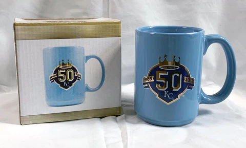 2018 Kansas City Royals 50th Season Ceramic Coffee Mug Subway 14 oz Cover