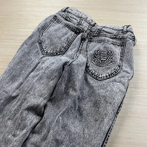 Vintage Gitano Acid Wash Jeans 80s 90s Logo Straight Leg Size 12 Measures 28x27 - Picture 1 of 9