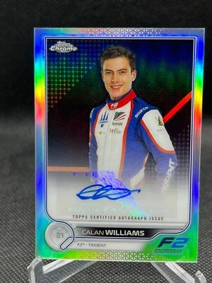 2022 Topps Chrome Formula 1 CALAN WILLIAMS AUTO CAC-CW F2 - Image 1 of 2