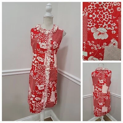 Vestido/estilo retazos/hasta la rodilla de algodón floral hawaiano 60 de colección  Foto 1 de 4