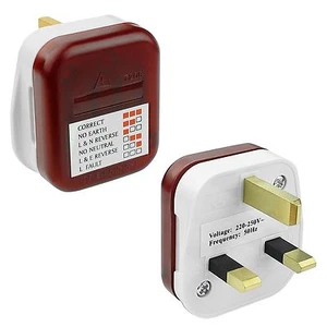 13A UK Mains 240V Power Socket Safe Plug Tester - Safety Polarity/Earth Checker - Picture 1 of 2