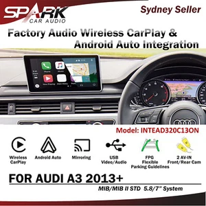 CP WIRELESS CARPLAY ANDROID AUTO MIRROR INTEGRATE FOR AUDI MIB2 5.8/7" A3 2013+ - Foto 1 di 1