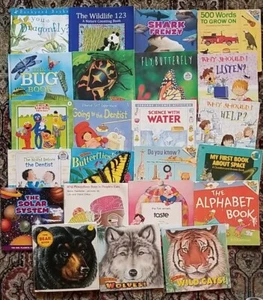 23 Educational Square book lot of paperback books For kids Mixed learning Fun - Picture 1 of 5