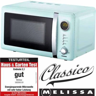 Classico Mikrowelle Retro Design Melissa 16330110 blau 20 Liter Mikrowellenherd - Bild 1 von 4