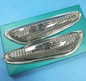 2 Crystal Smoke Lens Side Marker Lamp For 1995-2003 BMW E39 5-Series 525 528 540 - Picture 1 of 5