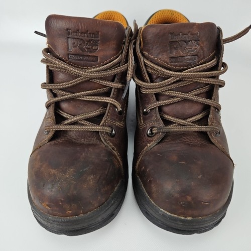 Timberland PRO scarpa donna 9W pelle marrone punta lega titanio Oxford lavoro 63189