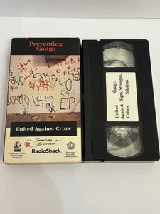 Radio Shack PREVENTING GANGS VHS Tape United Against Crime Video Vintage Rare - Imagen 1 de 8