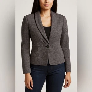 Blazer para mujer Banana Republic mezcla de lana en punto espiga talla 8P - Imagen 1 de 7