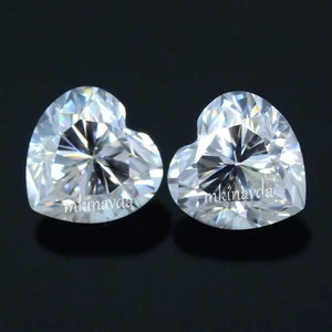 Natürliche zertifizierte D Farbe VVS1 Exzellenter Schliff 2,00 mm Herz Paar weiße Diamanten - Bild 1 von 4