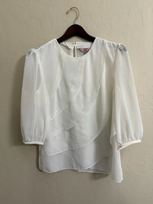 Blusa feminina Ted Baker marfim tamanho EUA 8 Ted tamanho 3 - Imagem 1 de 4