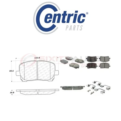 Centric Ceramic Disc Brake Pads w Shims for 2003-2008 Toyota Matrix 1.8L L4 cu - Изображение 1 из 4