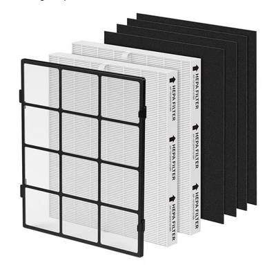 2 True HEPA & 4 Carbon Pre-Filter Replacement for Coway Airmega AP-1512HH+200M
