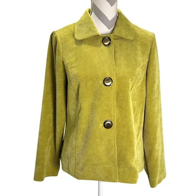 Requisitos Chaqueta Blazer Chartreuse Pana Cuello Botón Delantero Para Mujer M Foto 1 de 4