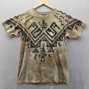 Vintage DaGoli Ancient Cave Art T-Shirt Size M Beige Single Stitch Short Sleeve - Picture 1 of 13
