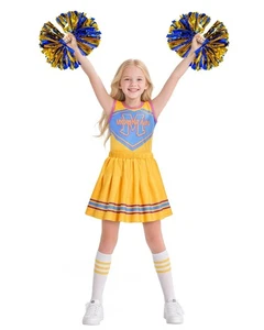Kids Girls Zombies 4 Cheerleader Dress Addison Costume Cosplay Outfits Book Week - Picture 1 of 22